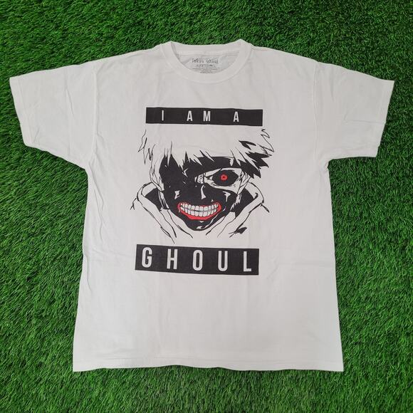 Tokyo-Ghoul Ken-Kaneki Anime Manga Shirt Large 21x27 Cropped - Picture 1 of 13